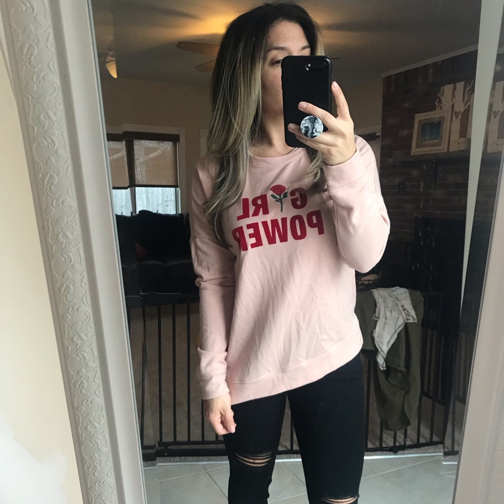 Pink Girl Power Sweatshirt
